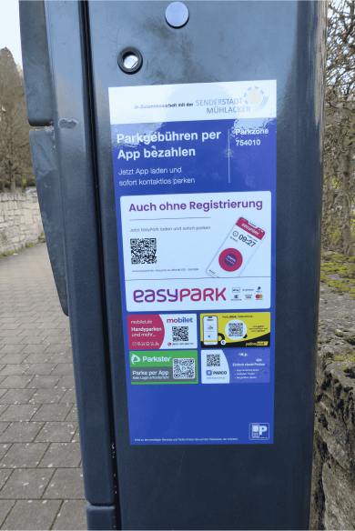 Mit allen Informationen rund um das Smartparking und die Anbieter. 